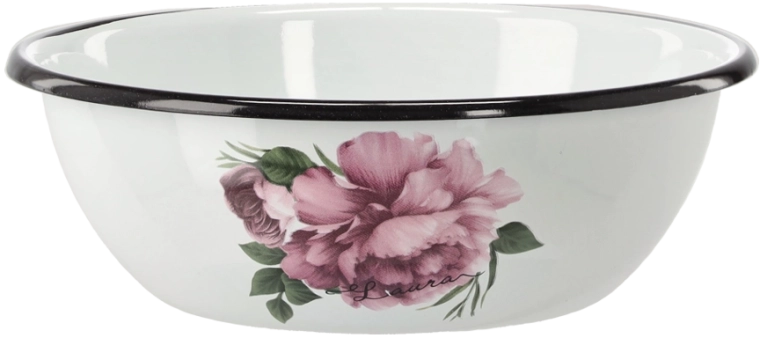 Smaltovaná miska 1,5 l, průměr 20 cm – bílá