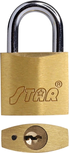 Visací zámek STAR 40 mm mosaz, 3 klíče