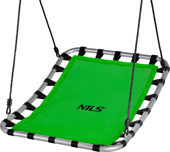 Obdélníková houpačka typu čapí hnízdo NILS Camp zelená