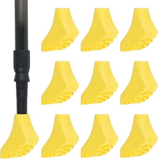Gumové nástavce na nordic walking hole 10 ks žluté