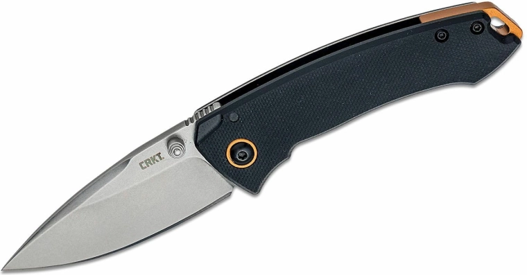 CRKT Tuna Compact stříbrný kapesní nůž 6,9 cm Stonewash, černá G10