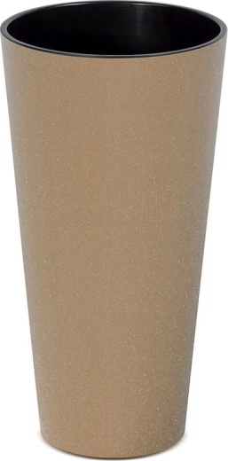 Květináč Tubus Slim Eco Wood s vkladem 25 cm – naturo
