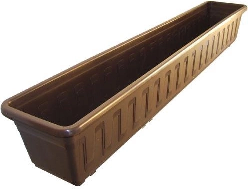 Plastový truhlík GARDEN 80 cm hnědý