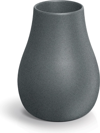 Květináč Evolia Slim 40 cm – granitově šedý, moderní kulatý plastový obal na rostliny
