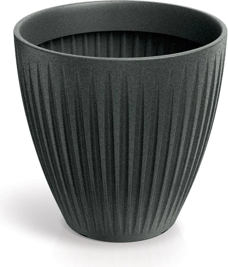 květináč latia round midl 48 cm černý granit