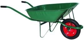 Zahradní kolečko 60 l se silným bantamovým kolem, zelené