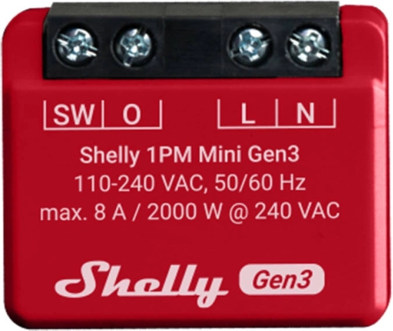 Inteligentní spínač Shelly 1PM Mini Gen3 s WiFi a Bluetooth