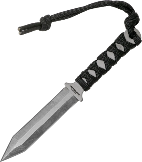 Nůž na krk Condor Gladius 8 cm s paracordem a plastovým pouzdrem