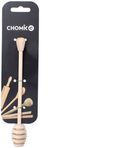 Dřevěná naběračka na med 18 cm