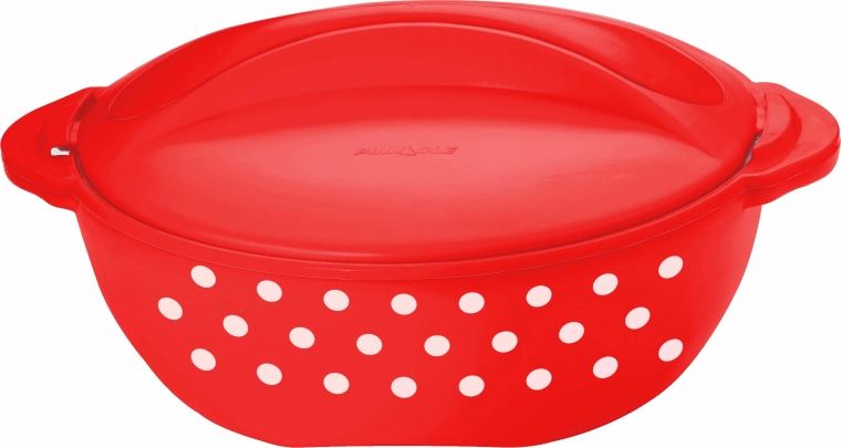 Termohrnec TORO 3 l červený s bílým puntíkem