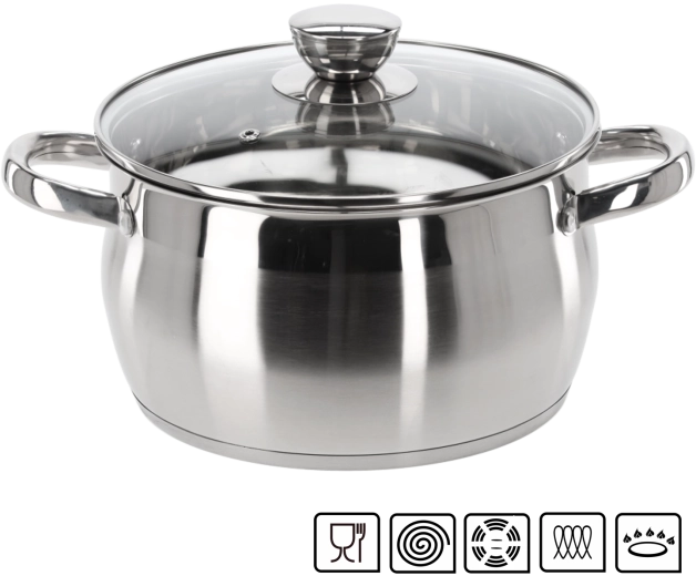 Nerezový hrnec s poklicí Belly 4 l 22 cm