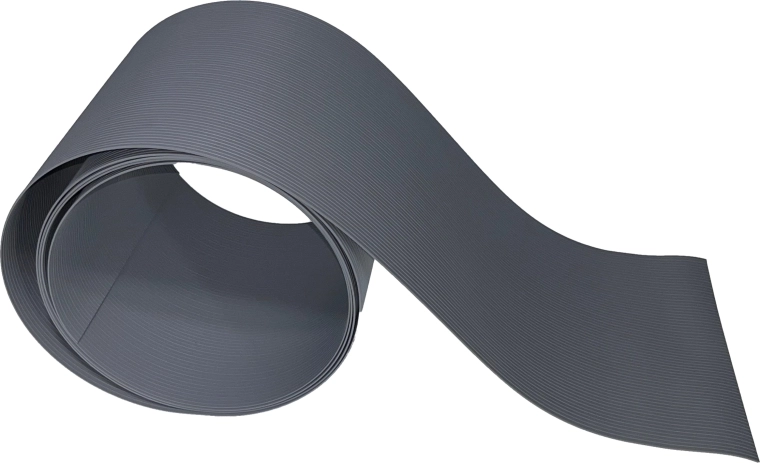 Páska na plot PROTECTO Smart 19 cm, šedá RAL 7040 – předřezaný pruh 2,55 m s klipy