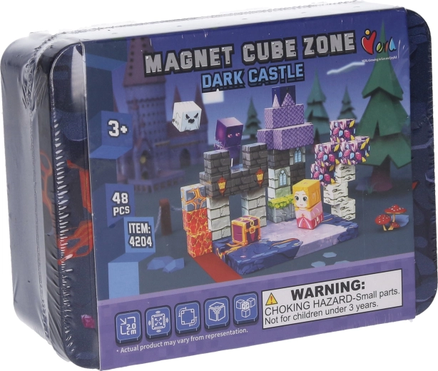 Magnetická stavebnice Magnet Cube Zone Dark Castle – 48 dílků