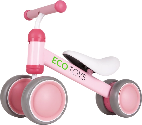 Růžové odrážedlo pro děti ECO TOYS