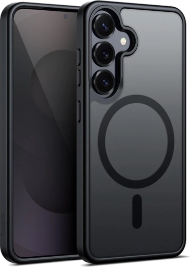 Hybridní matné magnetické pouzdro MagSafe pro Samsung Galaxy S25 – černé