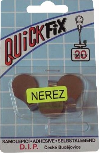 Samolepicí nerezové háčky QF, stříbrné, 3 ks