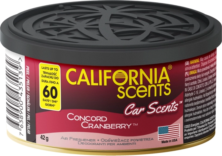 Vůně do auta CALIFORNIA SCENTS Concord Cranberry