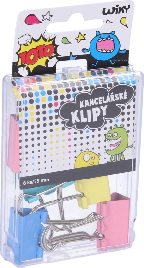 Kancelářské klipy 25 mm, sada 6 ks