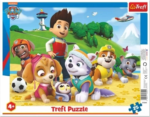 Rámové puzzle 25 dílků PAW PATROL Na stopě