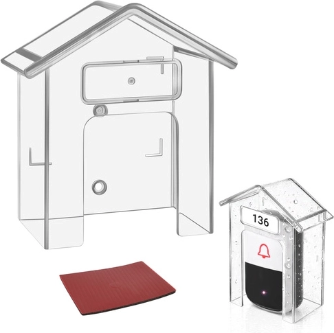 Ochranná stříška na zvonek RUHHY – transparentní, voděodolná