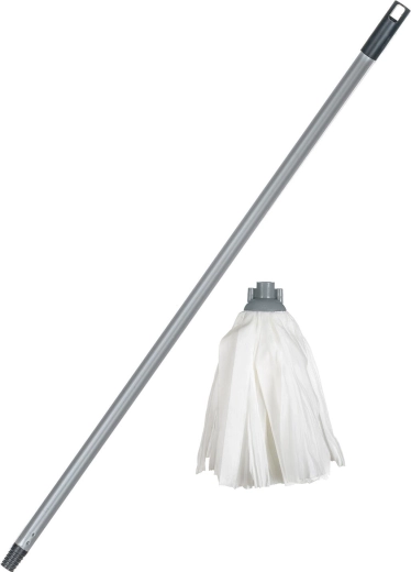 Ekologický páskový mop s tyčí 120 cm, hrubý závit, 110 g