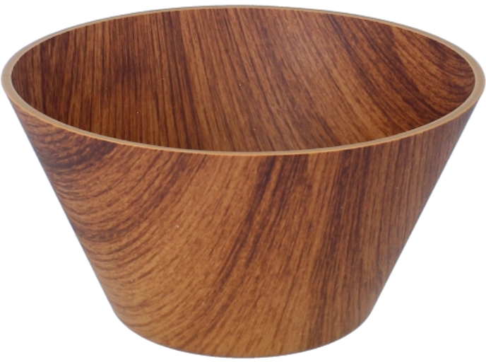 Plastová salátová mísa 16 cm, hnědá (ořech)