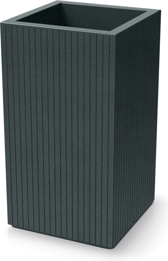 Květináč Coro Square High 40 × 40 × 70 cm – grafitový