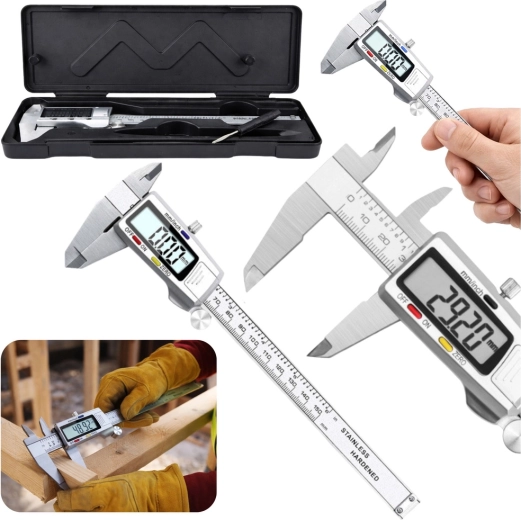 Digitální elektronické posuvné měřítko z nerezové oceli 150 mm s LCD