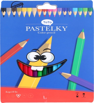 Trojhranné pastelky ERGO, sada 18 barev