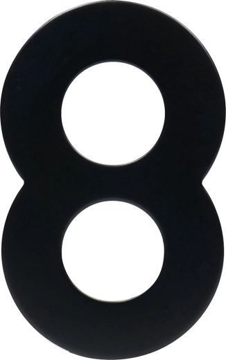 Domovní číslo 8, 95 mm, nerez, černá matná