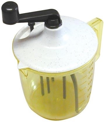 Ruční šlehač 0,75 l s plastovou nádobou a metlami, mix barev