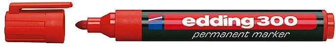 Průmyslový permanentní popisovač červený Edding 300