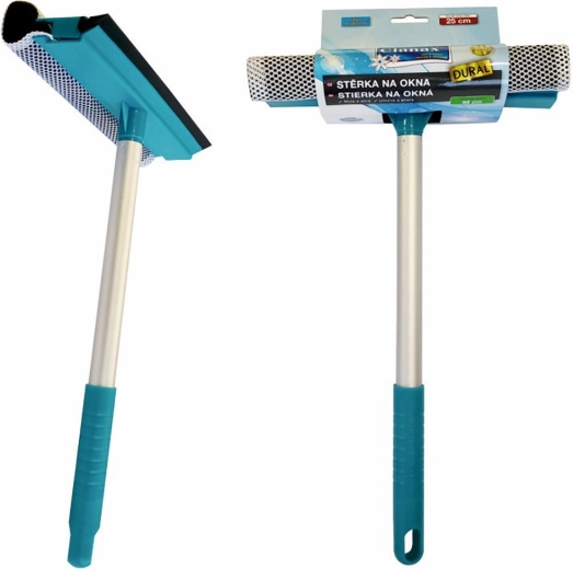 Stěrka na okna s molitanem a gumou 25 cm s tyčí 38 cm