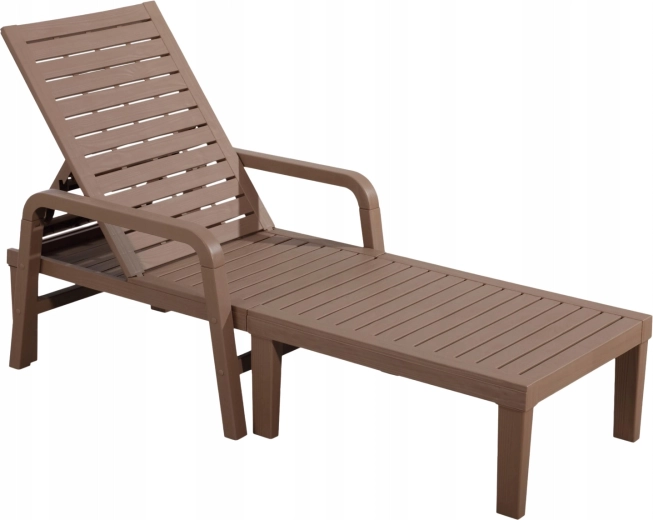 Zahradní lehátko světle hnědé 192 × 66 × 33 cm