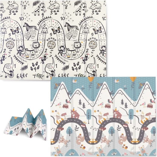 Skládací pěnová vzdělávací podložka 200 × 150 × 1 cm Nukido