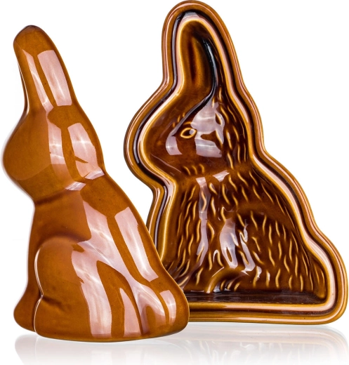 Keramická dvoudílná forma na pečení Zajíc 21 × 14,5 × 10 cm