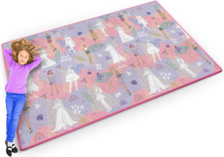 Pěnová omyvatelná podložka na vybarvování 200 × 120 × 0,3 cm RICOKIDS Fashion