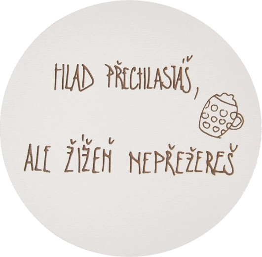 Dřevěný podtácek hladký, průměr 10 cm