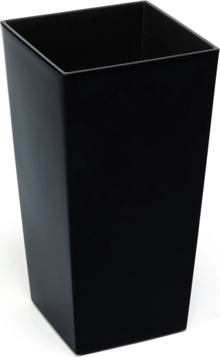 Květináč Finezja 30 × 30 cm s vložkou – černý, mrazuvzdorný a UV odolný