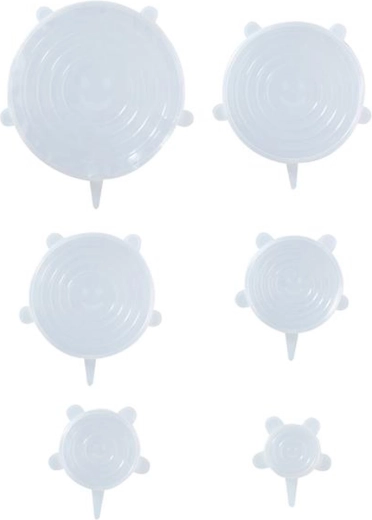 Silikonová pružná víčka ALPINA, sada 6 kusů, mix velikostí