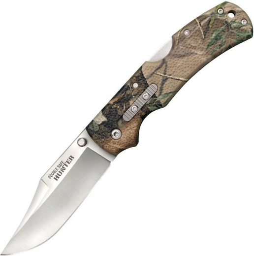 Skládací lovecký nůž Cold Steel Double Safe Hunter, maskáčový, 8,9 cm