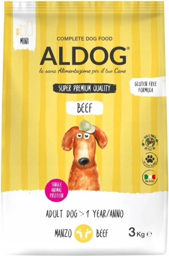 Aldog Beef Mini granule pro dospělé psy malých plemen, hovězí, 3 kg