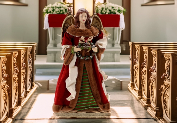 Vánoční andělská figurína 90 cm do betléma a na stromek
