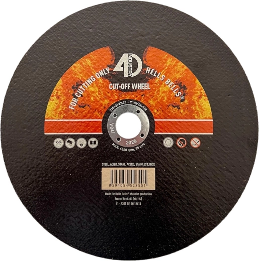 Řezný kotouč na ocel a nerez 230 × 2,0 × 22,2 mm