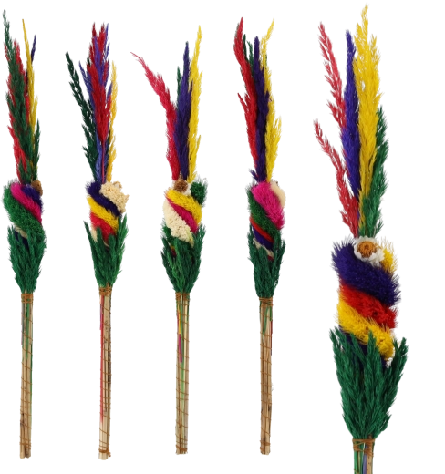 Tradiční velikonoční palma z přírodních sušených květin 40 cm