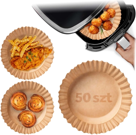 Papírové vložky do horkovzdušné fritézy 20 cm – 50 ks Berdsen