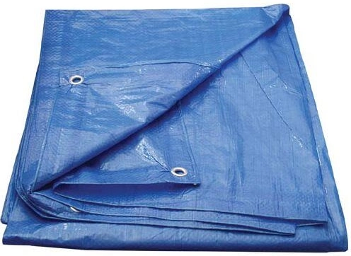 Zakrytovací plachta s oky 2 × 8 m – ECONOMY, modrá