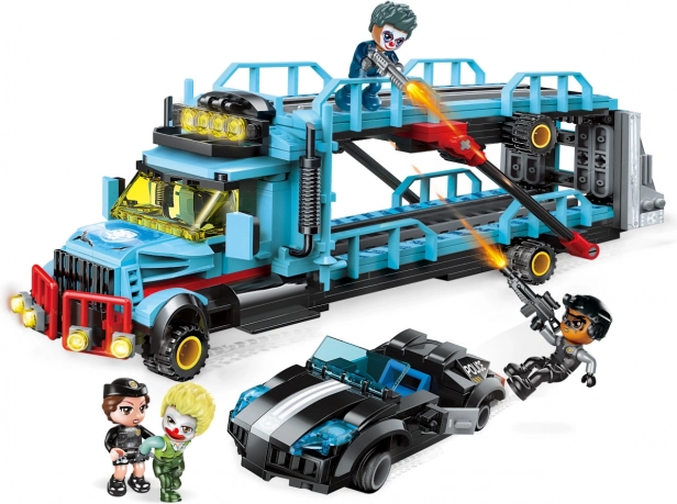 Qman Police Battle Force přepadení kamionu stavebnice