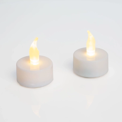 LED čajové svíčky bílé, 2 kusy