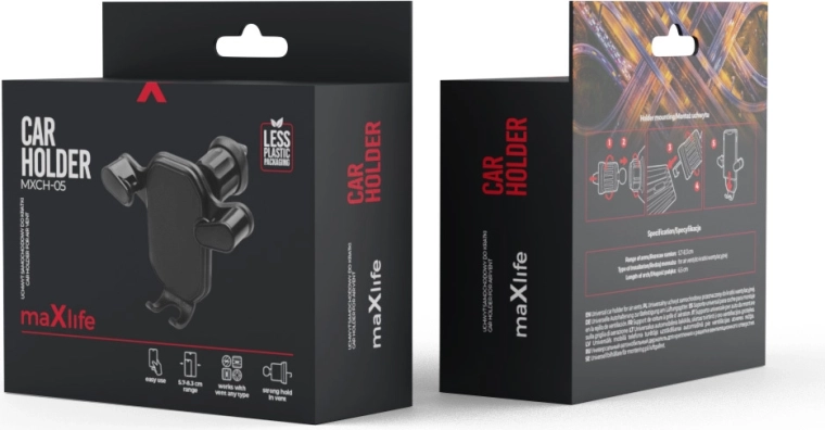Držák do auta na ventilaci Maxlife MXCH-05, černý
